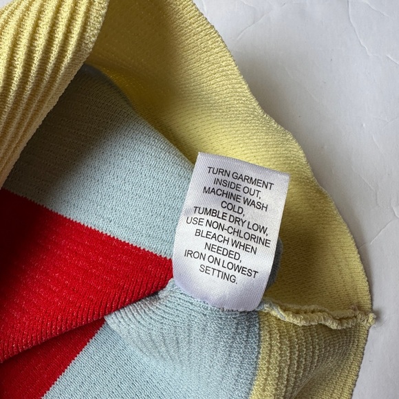 La Hearts Color Block Ribbed Crop Top strapless Women’s Sz Medium - Picture 5 of 7